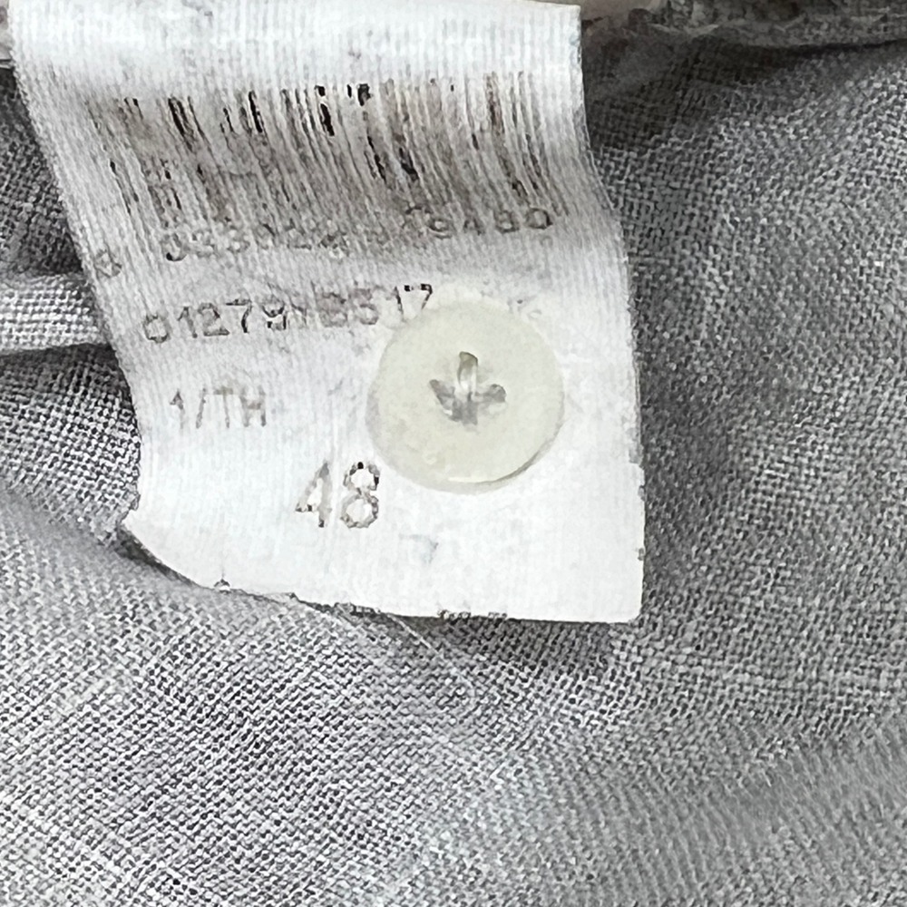 120% Lino Grey 100% Linen Tunic Blouse Braided Tie Waist IT 48 US‎ XL 0127915517 - Picture 6 of 8